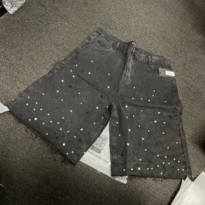 Homme Femme Denim GEMSTONE DENIM SHORTS Rare New NWT SZ 28 Sold Out